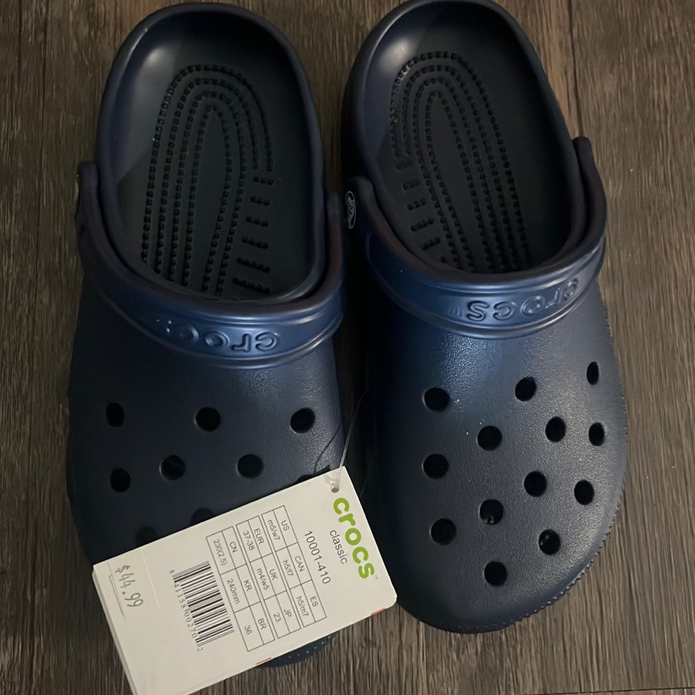 Dark blue crocs
